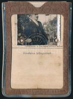 1932 Gépjárművezetői igazolvány, fényképes, fém keretes tartóban