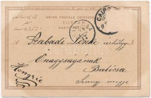 1899 Cairo, Kairo; general view from the Mokkatam mountain, mosque, minaret, Jos. M. Lichtenstein li...