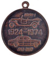 Szovjetunió 1974. "50 éves az autóipar" Br emlékérem füllel (30mm) T:2 Soviet Union 1974. "50th Anniversary of the Automobile Industry" Br commemorative medal with ear (30mm) C:XF