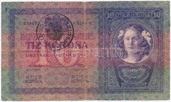 1904. 10K fekete "Romania Timbru Special" felülbélyegzéssel  T:III-