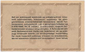 1946. 10.000AP vízjeles papíron, sorszámozott, elcsúszott elő- és hátlapi nyomattal T:II-