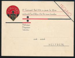1936 Meghívó a Győrszigeti Ifjak sport- és Társasköre zártkörű sportbáljára