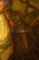 Olvashatatlan jelzéssel: Konyhai jelenet (cca 1800). Olaj, vászon, restaurált, 62×83 cm