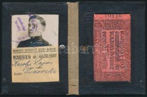1920-1921 Fényképes Budapest Egyesített Városi Vasutak (BEVV) igazolványjegye, 1920-1921-ös tanévre,...
