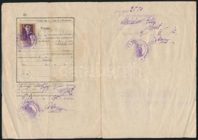 1929 Újpest, Marhalevél okmánybélyegekkel