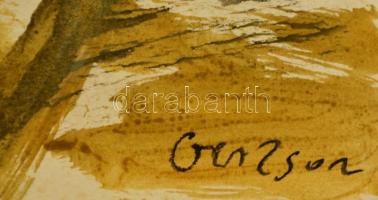 Gerzson jelzéssel: Női fej. Akvarell, papír, 39×30 cm