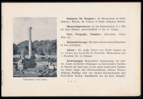 cca 1900 A Brioni-szigetek képes ismertető prospektusa vonatmenetrenddel, 16p /  Brijuni Islands, to...