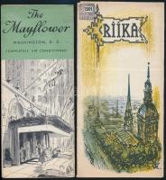 cca 1920-1950 12 db külföldi utazási prospektus, képekkel, térképekkel
