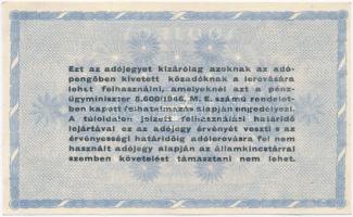 1946. 10.000.000AP, fehér papíron, okkersárga nyomat T:I-