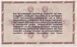 1946. 100.000AP előlapra látványosan átütő hátoldali nyomattal T:III szép papír