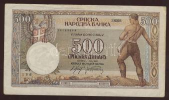 Szerbia/német megszállás 1942. 500D T:II