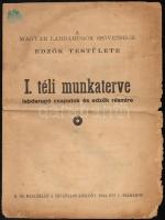 1944 A Magyar Labdarúgók Szövetsége Edzők Testülete I. téli munkaterve labdarúgó csapatok ás edzők r...