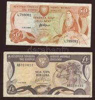 Ciprus 1988-89. 50c + 1Ł T:II