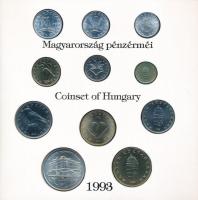 1993. 10f-200Ft (11xklf) forgalmi sor dísztokban, benne 200Ft Ag "MNB" T:BU
Adamo FO26.2