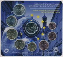 Szlovákia 2016. 1c-2E (9xklf) forgalmi sor "Szlovákia az Európai Unió Tanácsának Elnöke" eredeti tokban T:BU Slovakia 2016. 1 Cent - 2 Euro (9xdiff) coin set "Slovak Presidency of he Council of the European Union" in original case C:BU