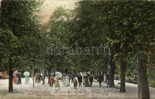 Trencsénteplic, Trencianske Teplice; Nagy zenesétány / promenade  (EK)