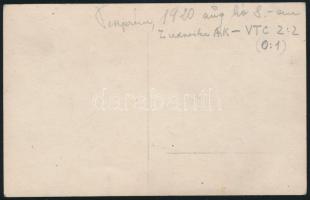 1920 Ludovika AK és VTC (Veszprémi Torna Club)labdarugó csapatainak csoportképe, Veszprém, fotólap, ...