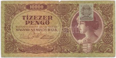 1945. 10.000P betűhibás MNB bélyeggel T:III-