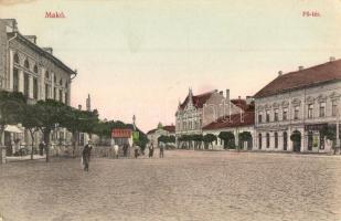 Makó, Fő tér, Sommer János üzlete, Központi kávéház, Gaál László kiadása (EK)