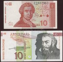 Horvátország 1991. 10D T:I- + Szlovénia 1992. 10T T:I-