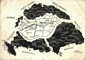La Hongrie mutilée kiadja a Magyar Nemzeti Szövetség / Hungarian irredenta map (fa)