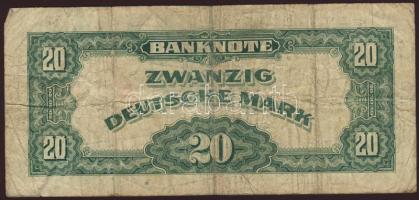 NSZK 1948. 20M hátoldalon "A" betűben látványos lemezhiba T:III