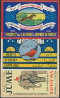 26 db különféle kínai és arab gyufacímke, vegyes méretben  / various Chinese and Arabic match labels, mixed sizes