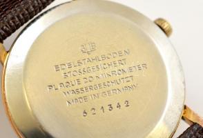 Glashutte 17 köves automata férfi karóra, naptáras, működik, bőr szíjjal