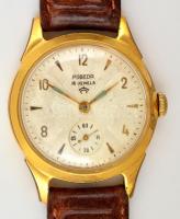 Pobeda másodperc mutatós férfi karóra, működik, bőr szíjjal