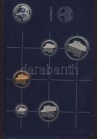 Hollandia 1987. 5c-2 1/2G (5klf db) + Ag zseton forgalmi sor díszszettben T:PP Tanúsítvánnyal!