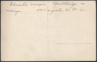 1921 Horthy Miklós magasrangú tisztek között, a Ludovika Akadémia tisztavató ünnepségén, 1921. augus...