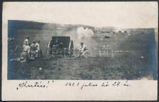 1921 Kartács!, fotólap, 9x14 cm.
