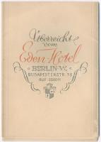 Berlin, Eden Hotel. Budapesterstrasse 25. - 5 pre-1945 art signed postcards in its own case