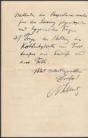 1907 Prof. N. Zuntz pszichológus fejléces leve  Prof. Ferdinand v. Klugnak címezve, borítékban