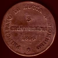 Olasz Államok/Lucca 1806. 3c T:3/3+ R!