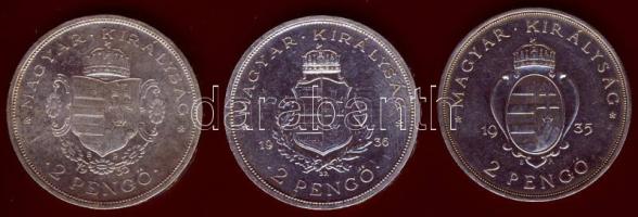 1935. 2P Ag 3 klf "Liszt, Rákóczi, Pázmány" sor T:1