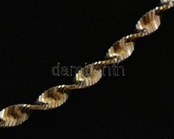 Ezüst(Ag) csavart nyaklánc, jelzett, h: 41,5 cm, nettó: 9,1 g