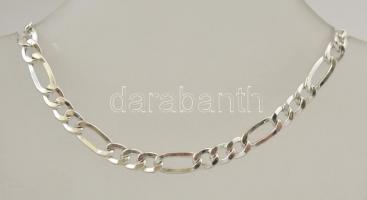 Ezüst(Ag) figaro karkötő, jelzett, h: 21 cm, nettó: 3,8 g