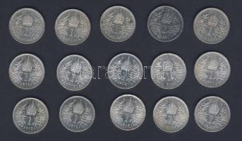 Ausztria 1Kr Ag 1913 (5x), 1914 (5x), 1915 (5x). Összesen 15db T:1/2 (többsége),2