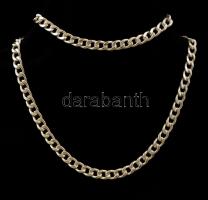 Ezüst(Ag) lapos pancer nyaklánc, jelzett, h: 60 cm, nettó: 22,5 g