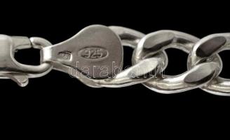 Ezüst(Ag) lapos pancer nyaklánc, jelzett, h: 60 cm, nettó: 22,5 g