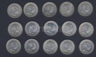 Ausztria 1Kr Ag 1913 (5x), 1914 (5x), 1915 (5x). Összesen 15db T:1/2 (többsége),2