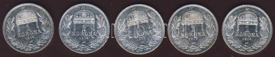 1914. 1K Ag (5x) T:1