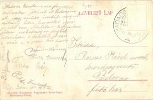 Badacsony, Kikötő, Helka gőzös magyar címeres zászlóval (Rb)