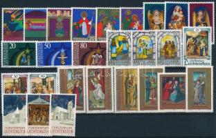 1980-1992 Karácsony motívum 27 klf bélyeg, közte sorok, 1980-1992 Christmas 27 stamps