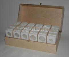 Hartberger összetapasztható éremtok, 1200db, 12klf méretben, saját fadobozában, originál csomagolásban