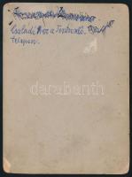 cca 1900 Családi ház a Tisztviselőtelepen, fotó, kartonra ragasztva, hátulján feliratozva, 9×12 cm