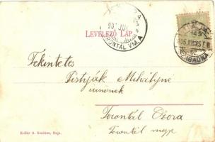 Baja, Vasútállomás, gőzmozdony, Kollár A. kiadása (b)