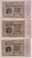 Németország / Weimari Köztársaság 1923. 100.000M (5x) T:III Germany / Weimar Republic 1923. 100.000 Mark (5x) C:F