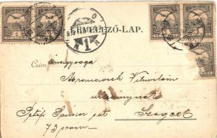 1903 Érsekújvár, Nové Zamky; Indóház, vasútállomás, gőzmozdony / railway station, locomotive / Bahnh...